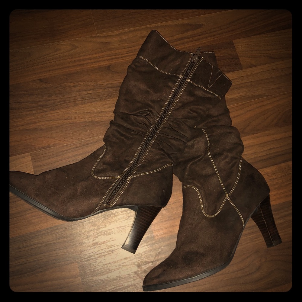🧟‍♀️👻Brown suede boots😈